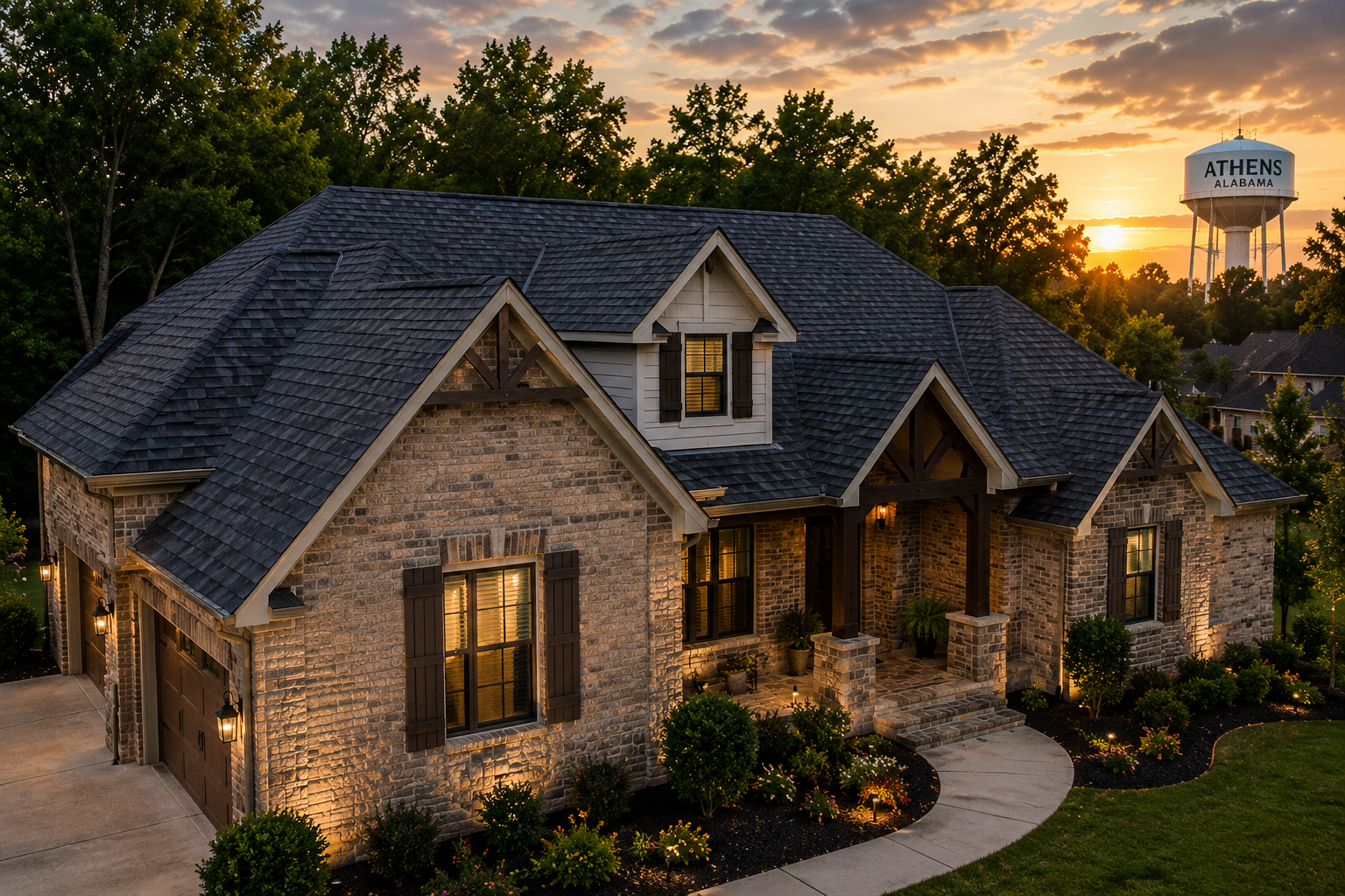 Residential roof replacement project in Athens Alabama