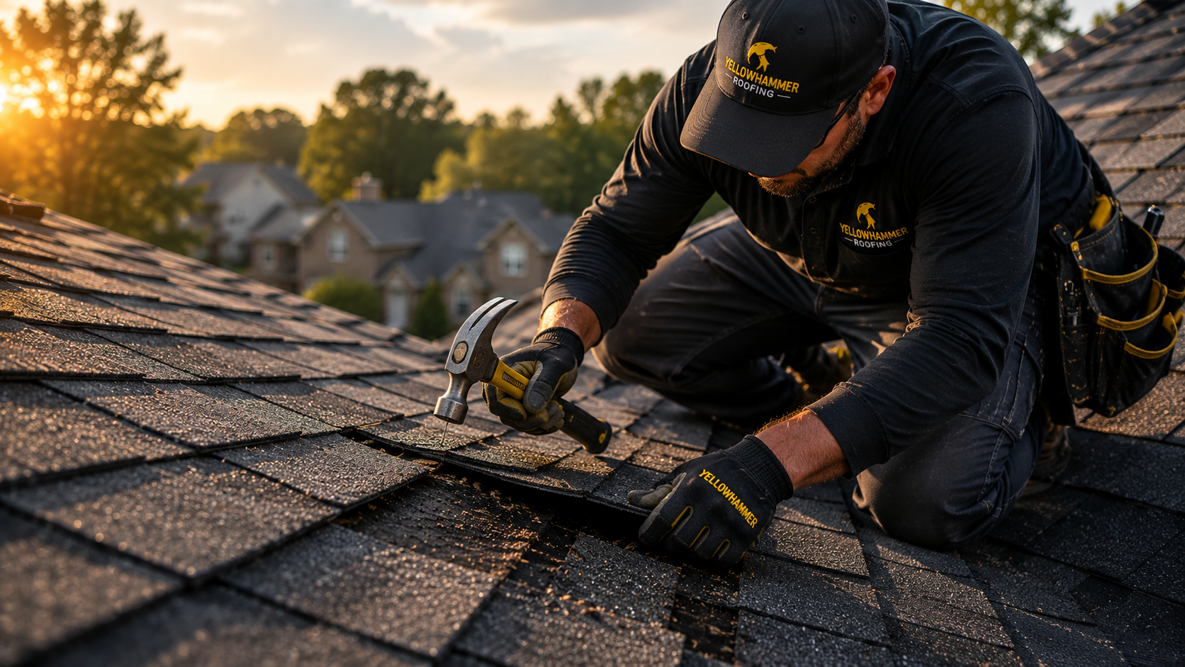 Roof repair services by Yellowhammer Roofing