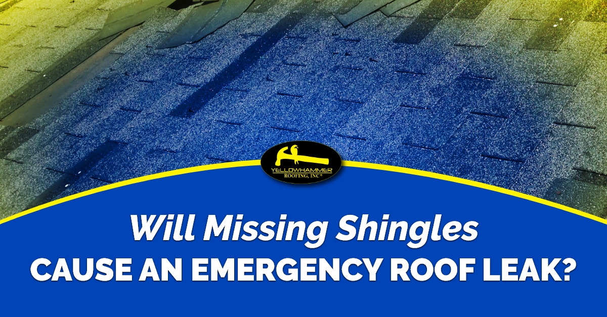 Will Missing Shingles Cause An Emergency Roof Leak?